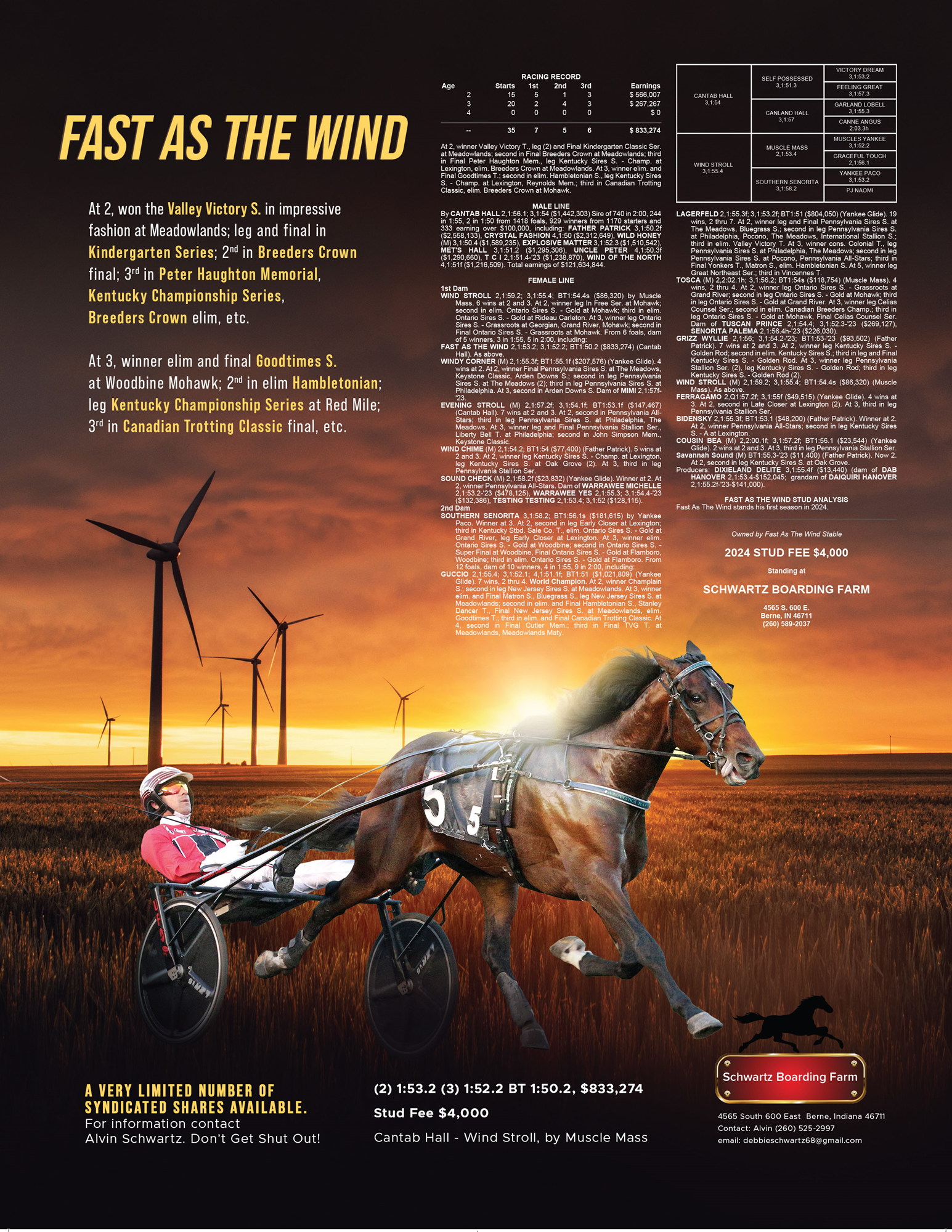 FAST AS THE WIND STANDING IN INDIANA 2024